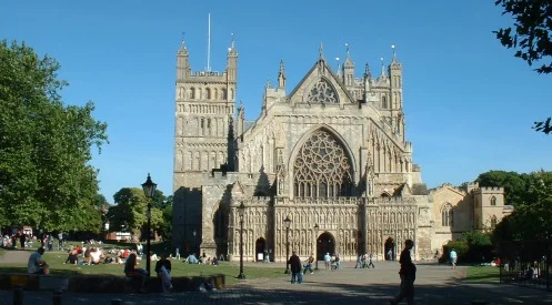 Exeter Cathedral – historic landmark in the city centre